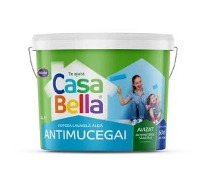 CasaBella vopsea lavabilă antimucegai albă pentru interior