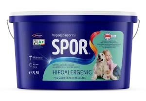SPOR HIPOALERGENIC vopsea lavabilă de interior cu ioni de argint