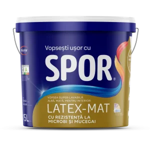 SPOR LATEX-MAT vopsea super-lavabilă mată pentru interior