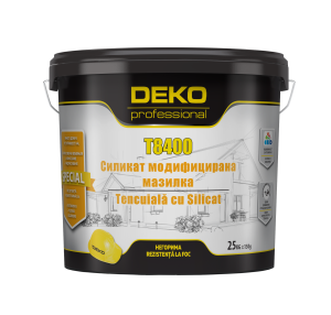 DEKO T8400 tencuială cu silicat, rezistentă la foc