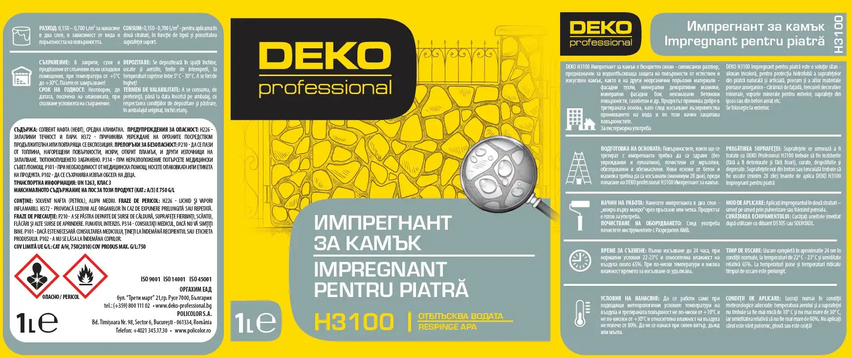 DEKO H3100 impregnant pentru piatră