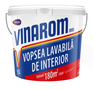 VINAROM vopsea lavabilă albă pentru interior